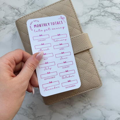 Monthly Savings Totals